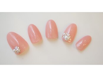 ネイルサロン ハンナ(Nail salon Hanna.Ri)/パールビジューデザイン☆