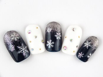 まつげアンドネイル ディアマンローズ(DIAMANT ROSE)/モノトーン結晶ネイル90分6930円