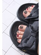 キダチ(Kidati)/パイソン柄フットネイル