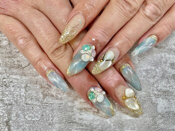 ネイルサロン ドレス(Nail Salon Dress)/【小嶋】大理石アートネイル