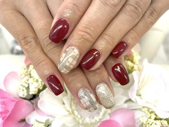 ディーネイル 四条烏丸(D-nail)/【山田】秋☆ボルドーネイル