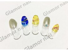 グラマーネイル(Glamor nail)/☆フレンチ×ヨーヨー柄☆¥6800