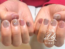 ユーネイル(U-nail)/ショートネイル☆くすみシアー