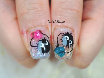 ネイルローズ(NAIL Rose)/手描きアート