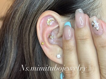 エヌエス ネイルアンドアイブロウ(Ns)/耳ツボジュエリー×ネイル