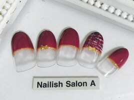 2017秋冬シンプルツィードネイル