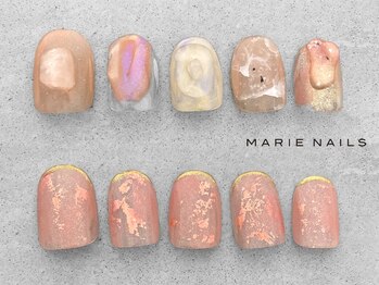 マリーネイルズ 大阪梅田店(MARIE NAILS)の写真/★オフ込み定額上¥8800。下¥7700！オリジナルアートの種類豊富/アフターケアも◎/嬉しい1週間保証付き♪