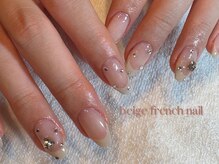 エムスリーネイル(m Three nail)/ベージュフレンチ