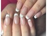 【ハンドネイル】フレンチ・グラデーションネイル/パラジェル変更可¥7700