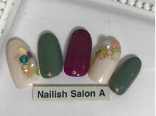 ネイリッシュサロン エー(Nailish Salon A)/2017秋冬オーロラホロネイル