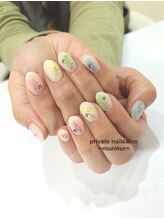 プライベート ネイルサロン マーマ(murmur)/カラフルチークネイル