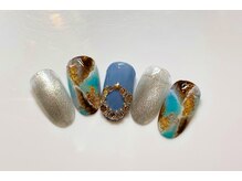 ブラウ ネイル パーティー(Blau Nail Party)/12月の定額ジェルネイル￥13000