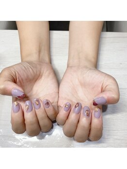 はあとねいる 大阪福島店/秋カラーマグネットネイル