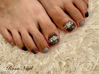 ローザネイル(Rosa Nail)/ビジューデザインフット