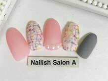 ネイリッシュサロン エー(Nailish Salon A)/2017秋冬ツィードネイル