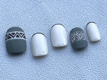 カラ ネイル 中津店(calla nail)/マット×手描き北欧柄♪