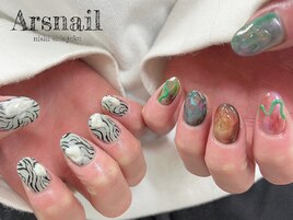 カラフルニュアンスネイル