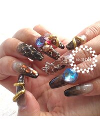 ワンカラーキルティング冬ネイル