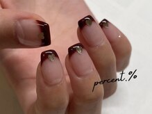 パーセント(percent.%)/フレンチ×ハートネイル