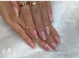 ピンクチークネイル