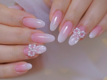 幻之花ネイルの写真/【やり放題¥12980】雑誌/SNSで話題のデザインも◎カラー×パーツを組合せて貴方だけの理想の指先を楽しんで