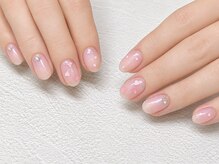 ネイルサロン北野坂/ピンクマグ×ハート埋め尽くし
