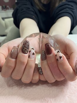 チェリーブロッサム(A CHERRY BLOSSOM)/ツイードハートホロネイル