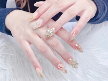 アキコネイルサロン(Akikoネイルサロン)/10本長さだし＋持ち込みデザイン