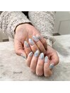 水色ニュアンスネイル