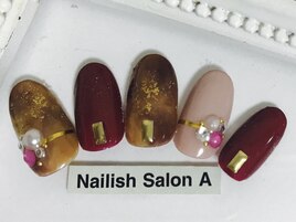 2017秋冬べっこうネイル