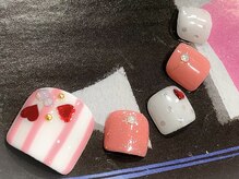 グランディール(Grandir)/ガーリーで可愛いフットネイル