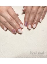 ヒールネイル(heal nail)/くすみwhite×ホログラム