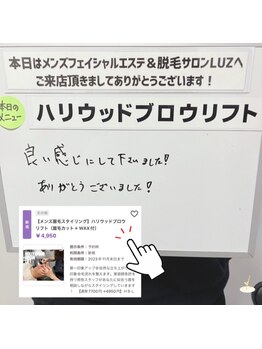 ルース(LUZ)/お客様の声(HBL)/メンズ/眉毛