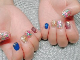 カラフルシェルネイル
