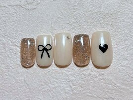 ハートリボンネイル