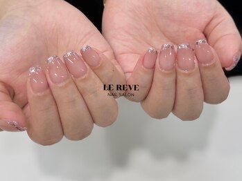 ルレーブ(LE REVE)/ガラスフレンチネイル