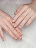 【オフなし】Handフレンチネイル　[パーツOK]　¥7000 フット可能