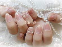 ネイルアンドまつげエクステ リッチエイト 原宿店(Rich8)/キラキラチーク＋オーロラリボン