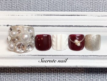 スエルテ ネイルサロン 北千住店/埋め尽くしネイル　フット¥9000