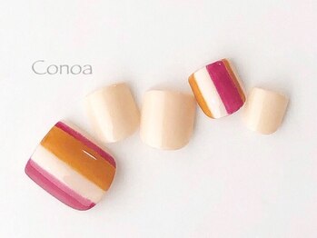 コノア(conoa)/レッドストライプネイル