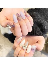 ゴレラ(gorella)/アシンメトリー/白×パープル