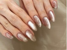 ネイルサロン モネ(Monet)/ガラスマグ＋先端フラッシュラメ