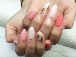 春のpinkネイル☆