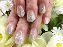 プルミエ ネイル(Premier Nail)/ポップなキラキラネイル♪