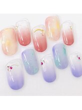 ネイルサロン クイール 小山店(NAIL SALON QUILL)/グラデーション＋タイダイ
