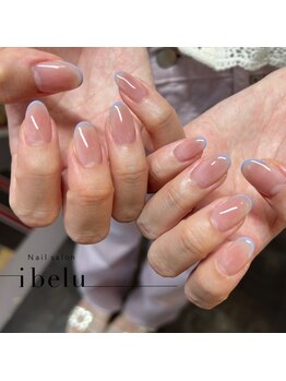 イベル 京橋店(ibelu)/チーク×フレンチネイル