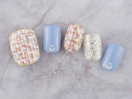 春のツイードネイル