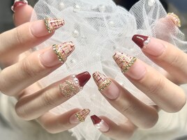 ツイードネイル ¥8000