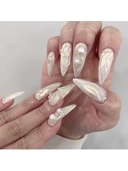 モカ 心斎橋(moca by Lee)/【Aina】ホワイトネイル