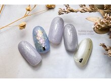 バブル シュガー バイ ネイルクローネ(bublle sugar by.nail crone)/ブルーニュアンスネイル